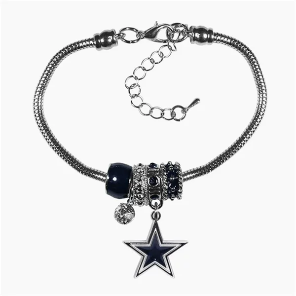 Manufacturer NFL 32 football teams snake chain large hole beads Pan family bracelet men's and women's jewelry