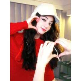 迪丽热巴卢昱晓同款法式圣诞氛围感新年红色毛衣女冬季新款上衣潮