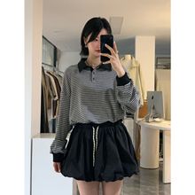 SROOM十三行云朵蓬蓬感高腰A字花苞褶皱半身裙女2025新款灯笼裤裙