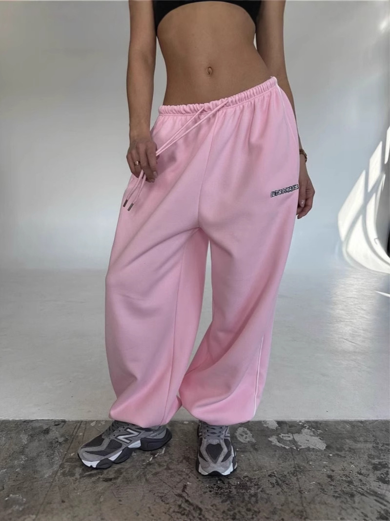 2025 primavera y verano Amazon Mujeres transfronterizas europeas y americanas Pantalones casuales sueltos callejeros americanos Pantalones deportivos de moda Mujeres image 2