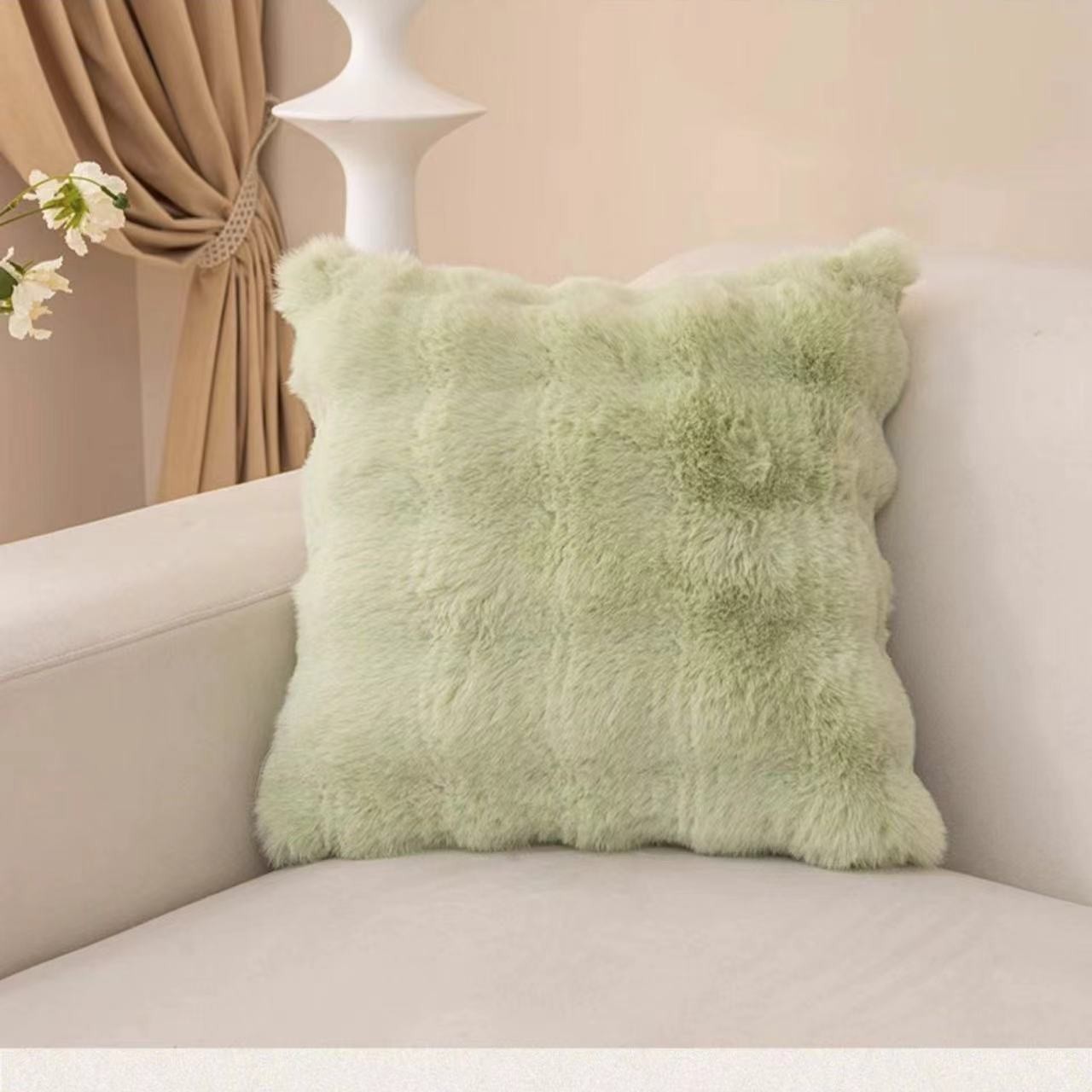 Winter plush pillow, sofa, pillowcase, high-quality style