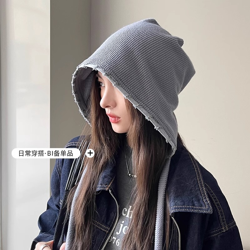 韩版新款慵懒风堆堆帽秋冬季帽子女款时尚百搭针织毛线帽保暖冷帽|undefined