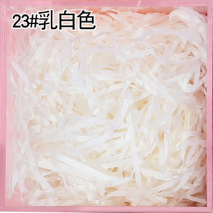 Light color 500g factory wholesale raffia grass paper silk gift box candy box decoration filler shredded paper silk color paper scattered
