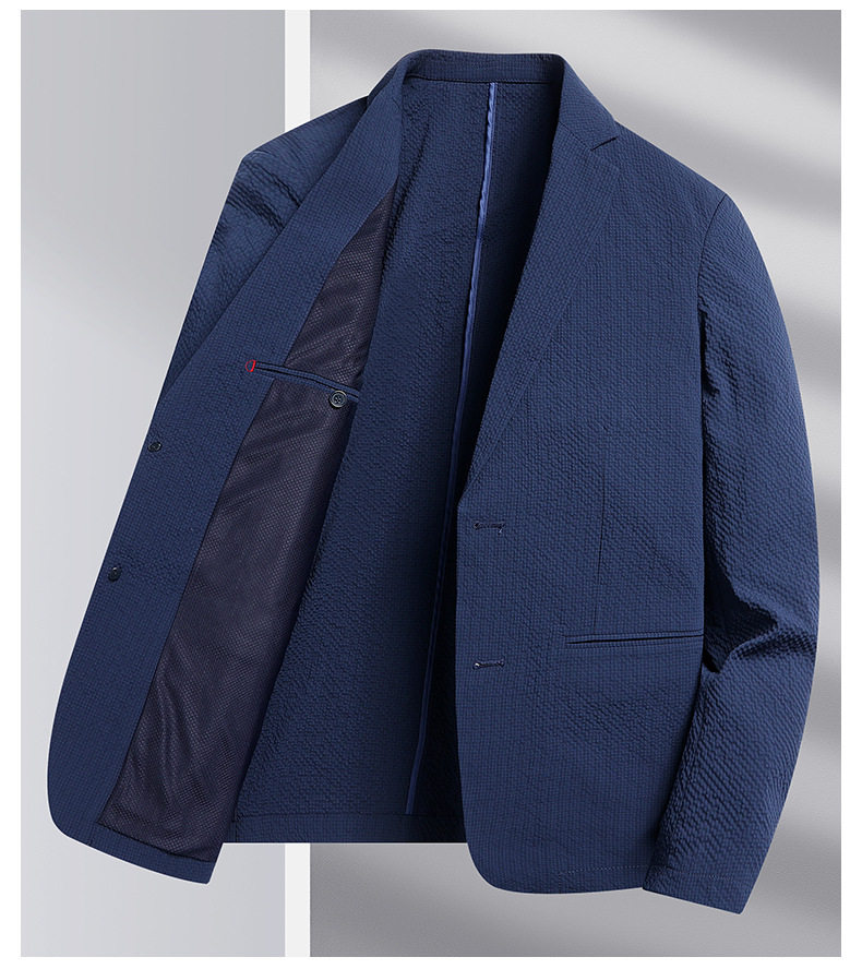 Áo vest nam dáng ôm mỏng nhẹ chống nhăn chống nắng dài tay một hàng hai cúc — Màu xám gạo, Xanh lam bảo, Xanh đậm, Xám xanh chi tiết 8