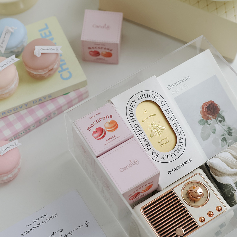 スポット卸売マカロン香りキャンドルインスタイル写真小道具 diy 誕生日ギフト香りキャンドルギフトボックス|undefined