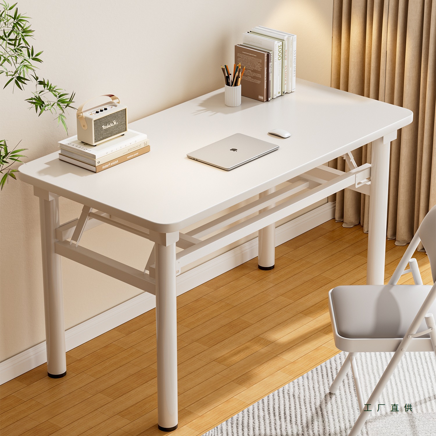 Foldable Computer Desk Desktop Bedroom Home Office Study Simple Rectangular Rental House Small Apartment Desk