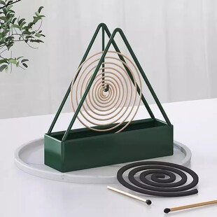 Triangle Mosquito Incense Rack Creative Iron Household Sandalwood Rack Holder Incense Mosquito Incense Plate Holder Mosquito Incense Stove Bracket Ash Plate