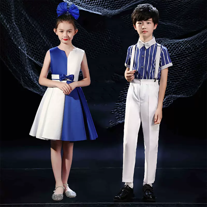 儿童演出服合唱服装中小学生朗诵表演服大合唱团男女童礼服舞蹈服