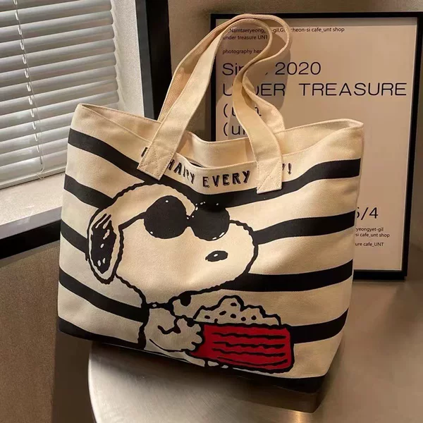 Korean-Style Canvas Bag for Women, New Style, Casual and Relaxed Large-Capacity Shoulder Bag, Women's Tote Bag