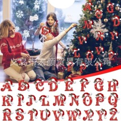 国境を越えた新しいクリスマスクリスマスツリー装飾ストラップアクリル平面英語アルファベットクリスマス装飾品ストラップ
