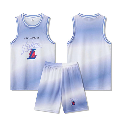 Group Buy Children's Quick-Drying Basketball Suit with Breathable and Moisture-Wicking High-End Digital Printing Performance Uniform for Wholesale