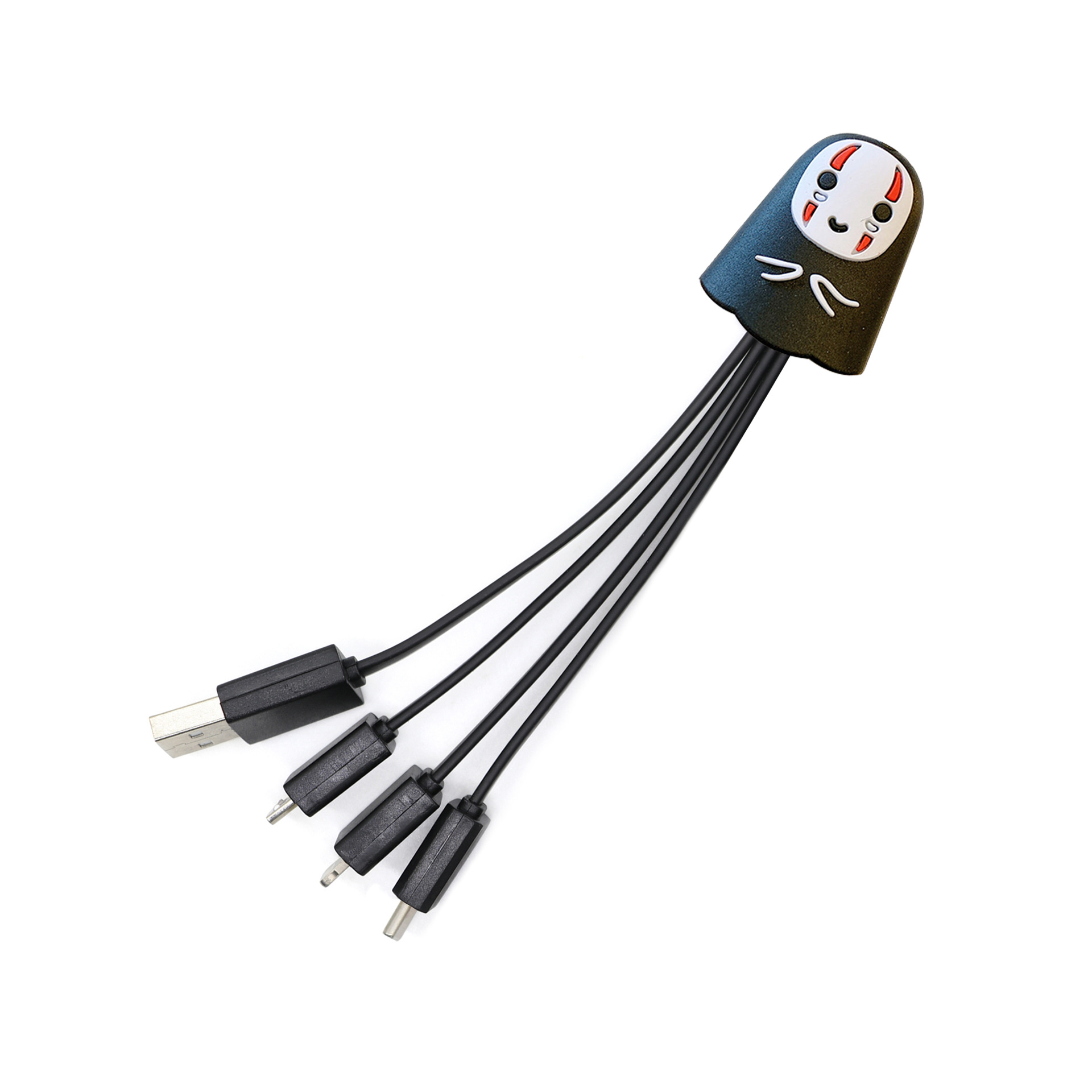 新款pvc卡通公仔钥匙扣数据线适用安卓苹果华为一拖三一拖三快充