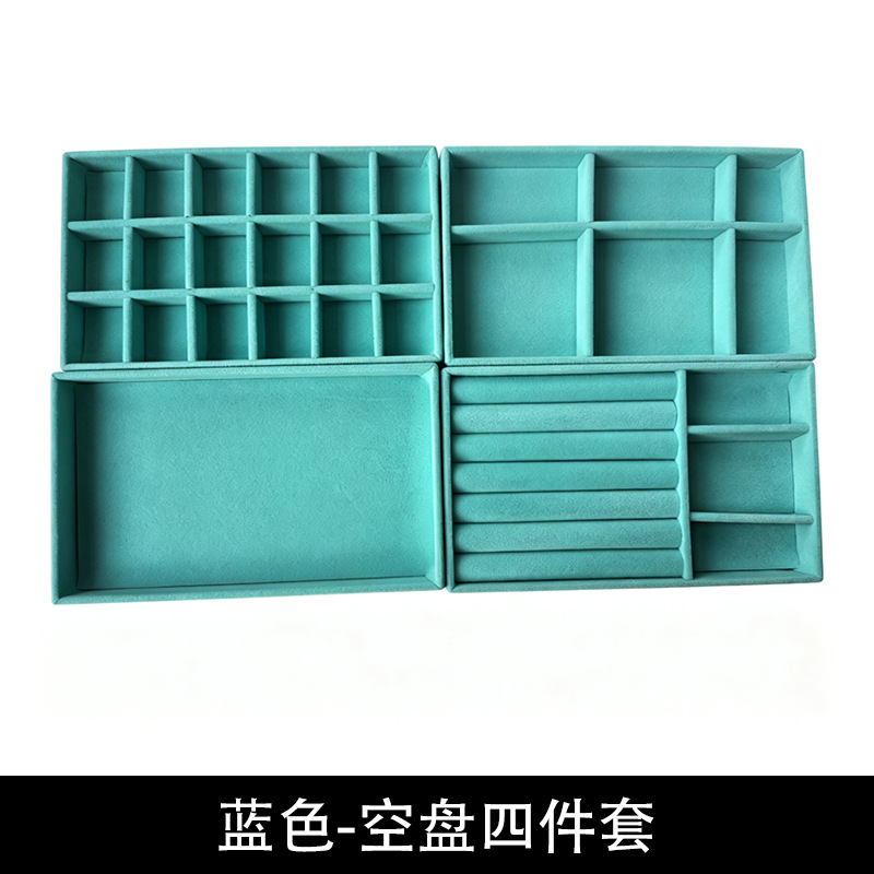 Juego de Cajas Organizadoras de Joyas Set de 4 piezas, Franela, para Escritorio