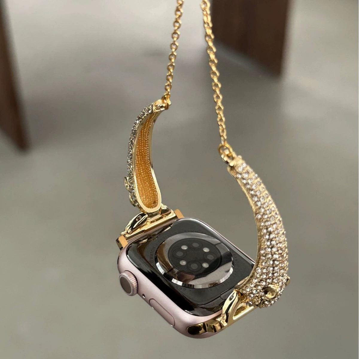 Apple, браслет, ремешок для часов, инкрустированные бриллианты, стиль Chanel, 41mm