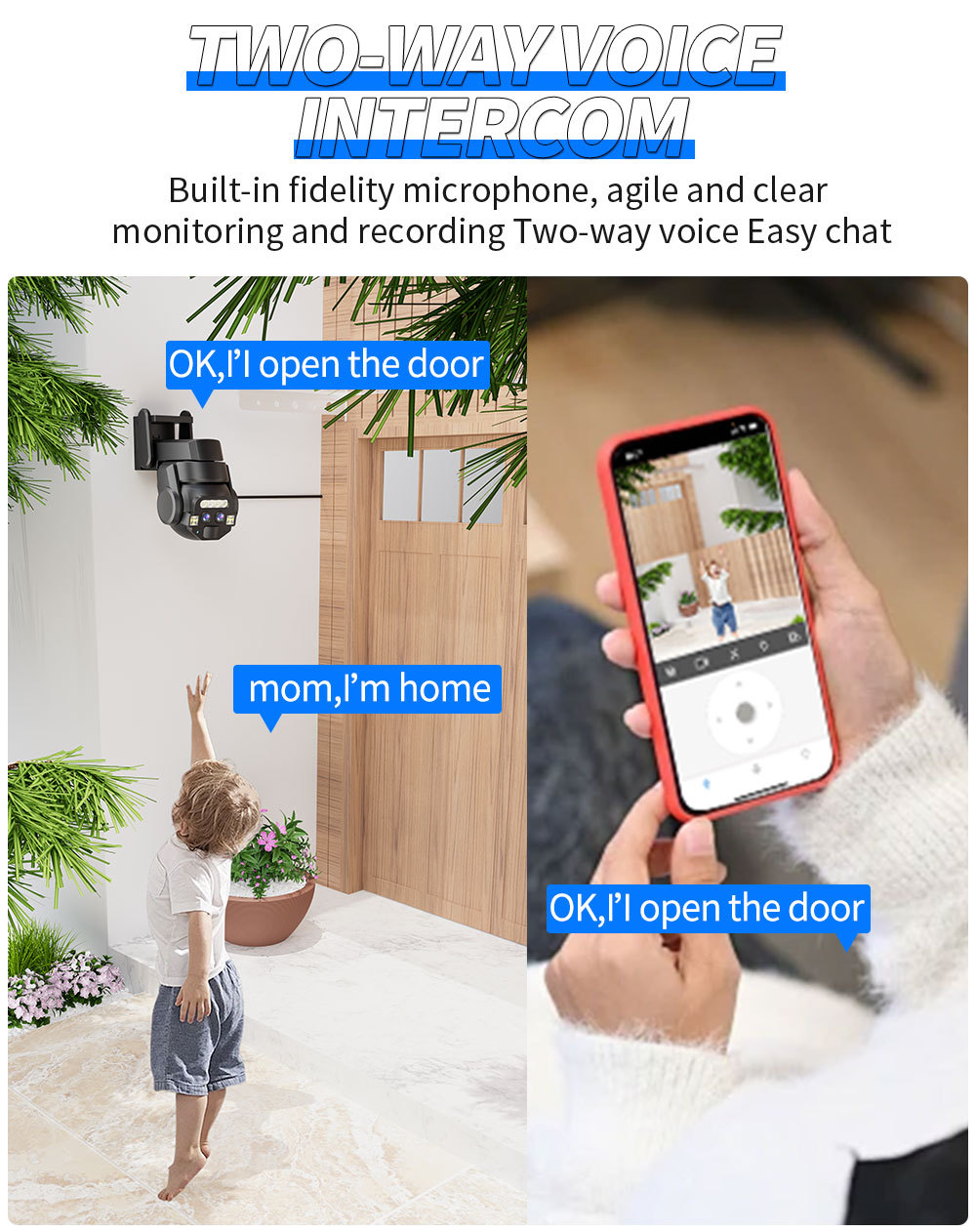 10x Zoom WiFi Surveillance Camera Mobile Remote HD Night Vision Outdoor Home Monitor_voghion.com