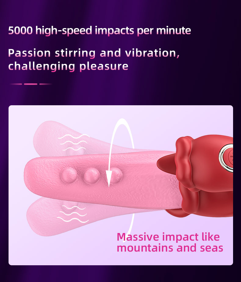 Medusa Tongue Licking & Sucking Vibrator, Dual-Tongue Clitoral and G-Spot Stimulator, Pink — detail image 3