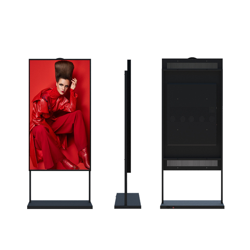 43寸橱窗广告机吊挂双面液晶显示屏广告口落地立式高亮显示器工厂