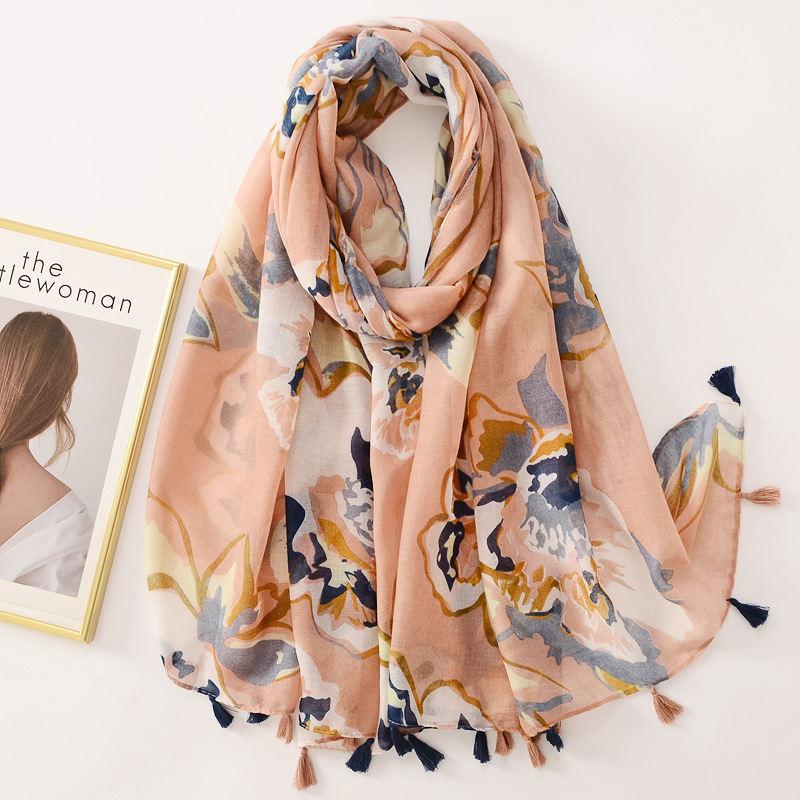 Algodón y lino fresco y suave sensación bufanda de seda mariposa estampado floral mantón de la habitación con aire acondicionado decoración de viaje protector solar Toalla de playa