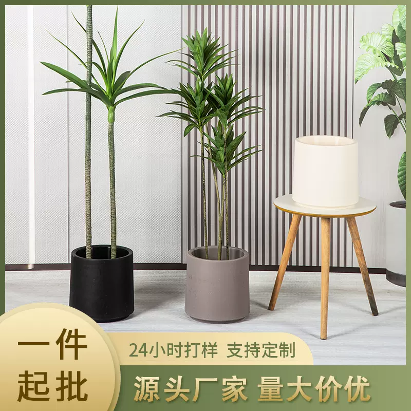 源头工厂双层塑料花盆加厚新料PP盆大型多肉种植盆磨砂面配托盘