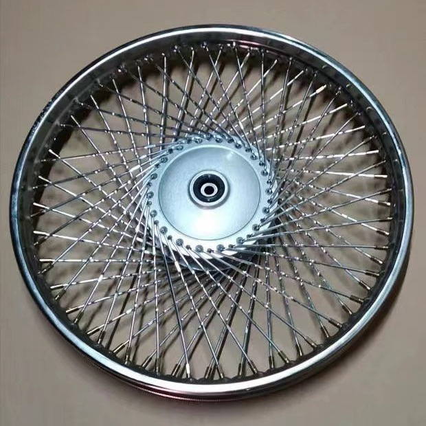 Cub CY80 retro modified rim 72 spoke twist steel ring motorcycle Jialing JH70 front and rear rim assembly
