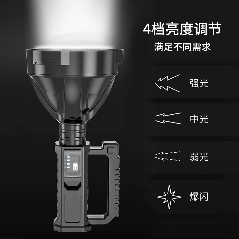 Портативная ручная LED-фонарь, водонепроницаемая лампа, прожектор с зарядкой, (кросс-граничная торговля), высокая мощность
