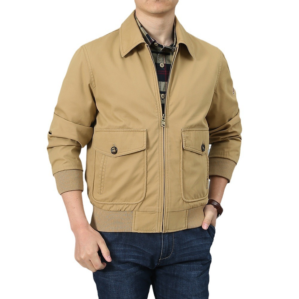 Primavera y otoño chaqueta de vuelo casual para hombres jóvenes, chaqueta de trabajo suelta grande, ropa de hombre coreana, ropa de vuelo