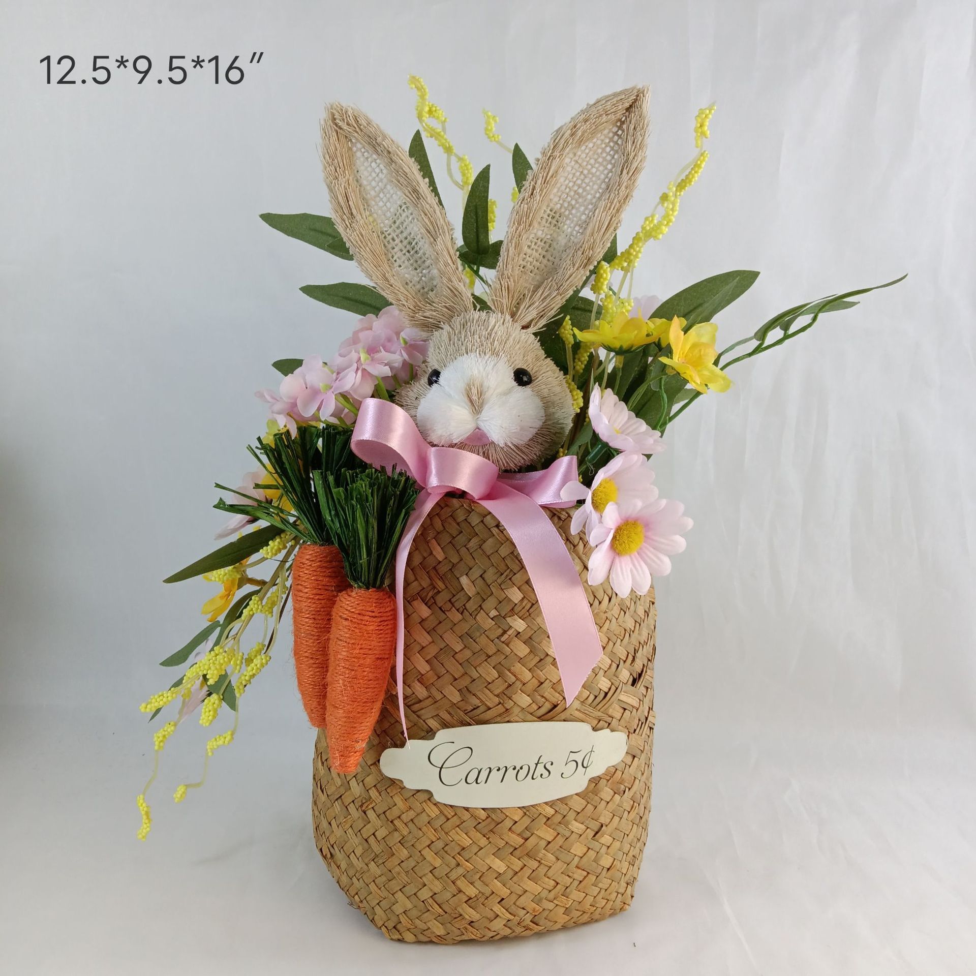 2024 conejo de Pascua madera de fiesta atmósfera accesorios de vestir puerta delantera colgantes ventanas colgantes transfronterizos