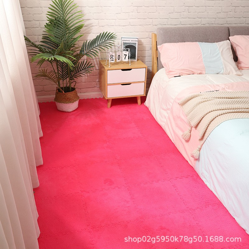 Nueva alfombra de empalme de peluche, bloque de empalme, alfombra para bebés, alfombra para mascotas, alfombra para dormitorios, alfombra de peluche desmontable, alfombra de peluche