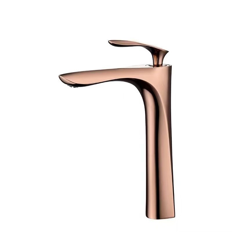 YP -FB1053 Grifo Hoja de Arce Oro Rosa, Versión Alta (Pedidos Personalizados: Mínimo 30 Piezas)