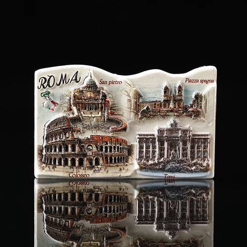 Source manufacturer 3D three-dimensional resin creative refrigerator magnet Italy Rome tourist souvenir refrigerator magnet wholesale