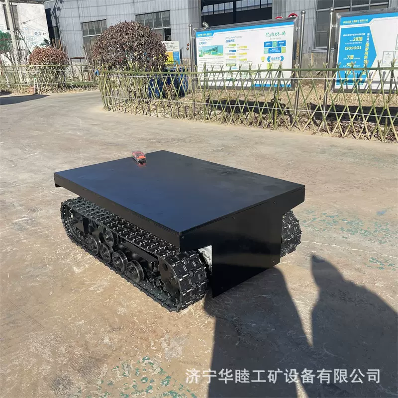 移动稳定动力强钢制履带底盘橡胶履带底盘油电两用
