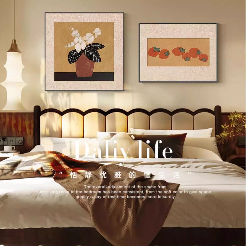 Vintage-Style Bedroom Headboard Decorative Painting, Dining Room Background Wall Hanging Painting, French Retro Room Wall Art Vintage-Style Bedroom Headboard Decorative Painting, Dining Room Background Wall Hanging Painting, French Retro Room Wall Art