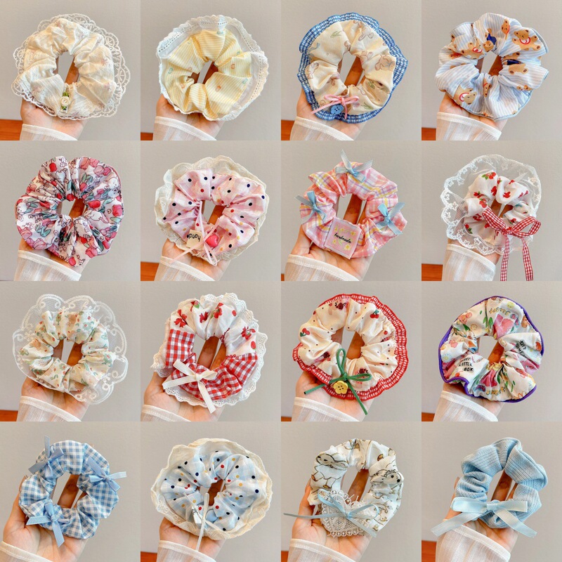 Korean-Style Lazy Style Oversized Scrunchie for Women, High-End and Exquisite Hair Tie, Sweet and Cute Hair Rope