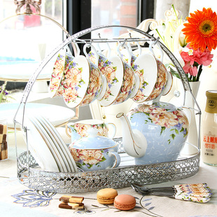 Afternoon Tea Tea Set British Pastoral European Style Tea Set Coffee Cup Household Coffee Set Bone China Wedding Gift Box