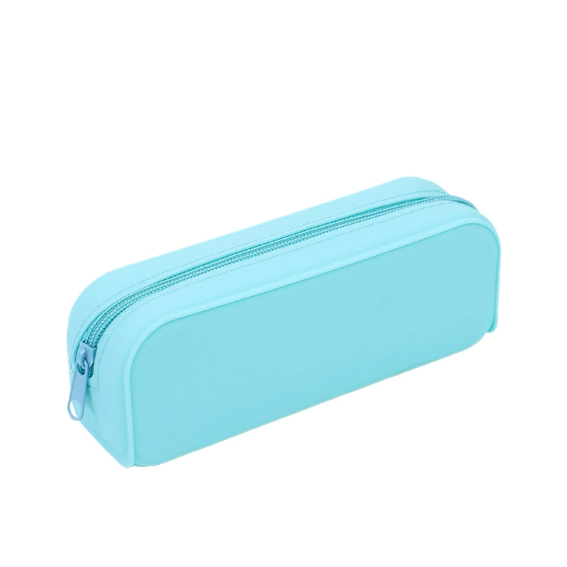 Capacious silicone coloured pencils, pencil case for elementary school students, stationery, storage system, rectangular backpack