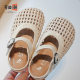 Korean Style Girls' Baotou Sandals Summer New Soft-soled Children's Woven Shoes Non-slip Women's Treasure Hollow-out Roman Shoes Western Style