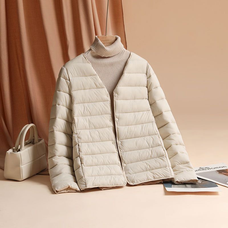 Comercio exterior otoño y invierno nuevo algodón mujer corto ligero calentamiento interior coreano delgado abrigo de moda calentamiento abrigo image 4
