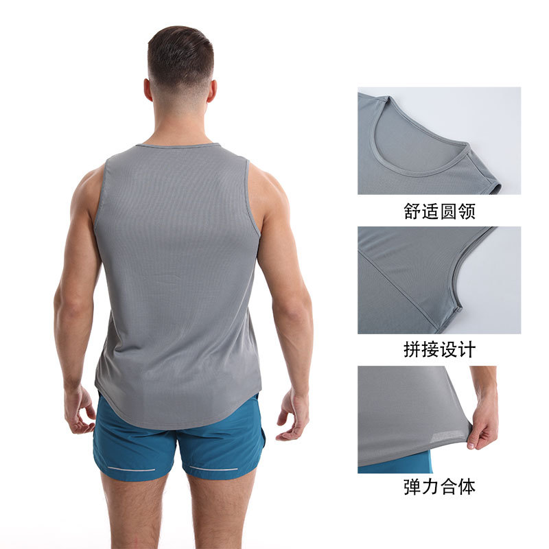 Maratón de verano chaleco deportivo de secado rápido chaleco sin mangas de los hombres corriendo entrenamiento de baloncesto Chaleco de fitness Suelto