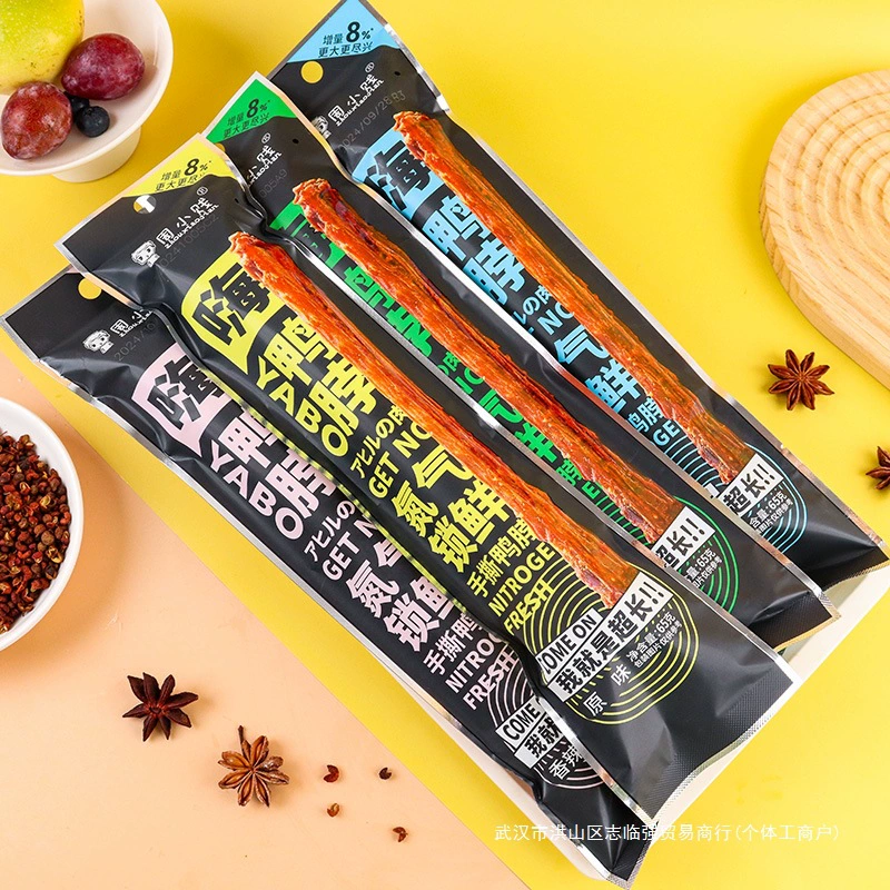 Zhou Xiaojian, высушенная на воздухе, нарезанная вручную длинная утиная шея, 65 г * 12, цельная палочка, прочный азотный замок, свежие повседневные закуски для общежития