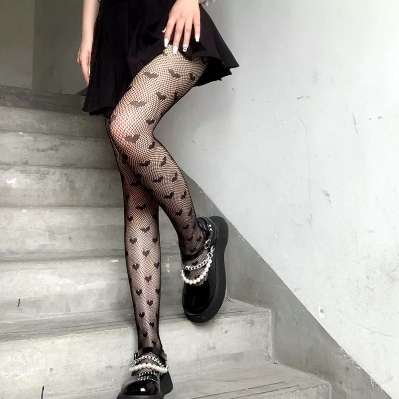 Summer Retro Tights (Women) — Lace Fishnet, One Size, Multiple Patterns