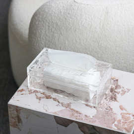 简约轻奢亚克力纸巾盒卫生间车用纸抽盒透明个性客厅抽取式纸巾盒