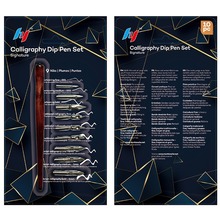 厂家供应蘸水笔套装漫画笔艺术字沾水笔英文书法笔一木杆9笔尖