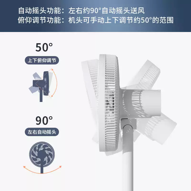 Ventilador eléctrico Xianke Ventilador de piso Dormitorio doméstico Ventilador de escritorio silencioso Ventilador de piso con cabeza grande