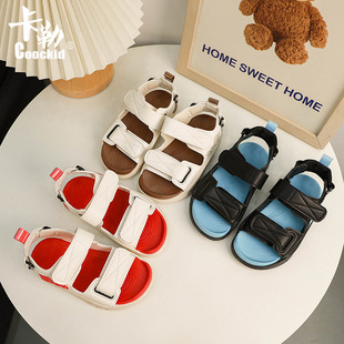 Children's Fashionable Toe Sandals 2024 Summer New Girls' Beach Shoes Korean Style Mid-Big Children's Sports Boys Summer