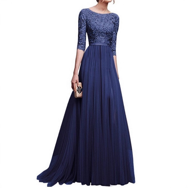 (Cross-border trading), demi-season evening dress, shiffon long skirt, European style 4