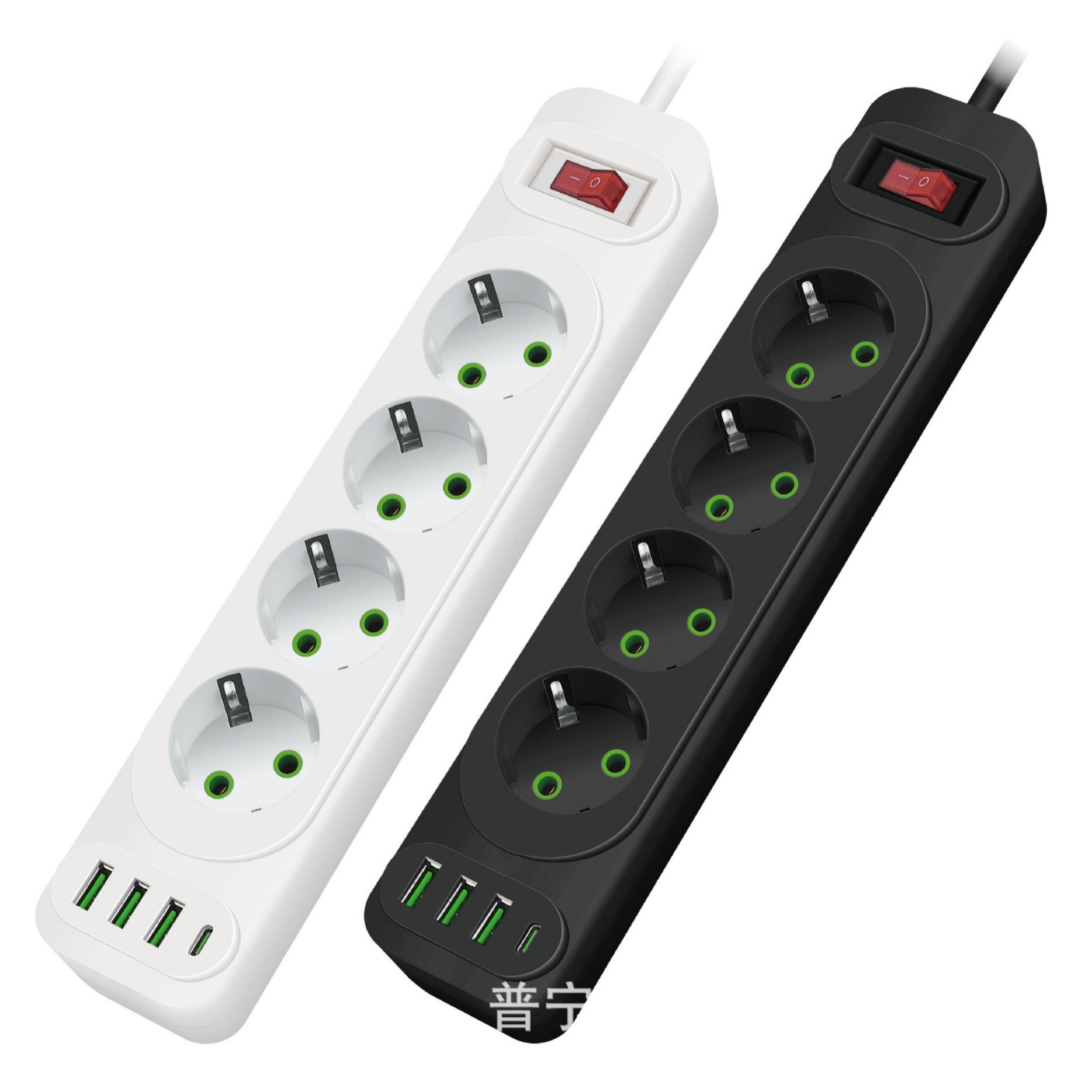 EURO enchufe estándar europeo exportador de comercio exterior blanco y negro caja de enchufe