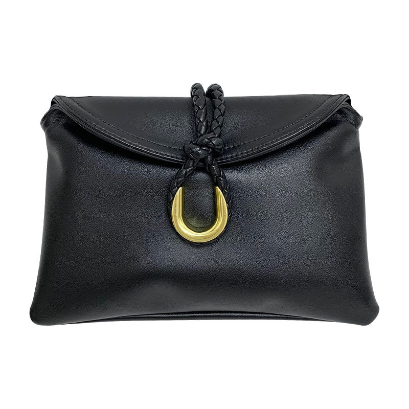 2025 New Luxury Woven Metal Buckle Evening Clutch Bag Genuine Leather Fashion Shoulder Crossbody Bag For Women - Thumbnail 5