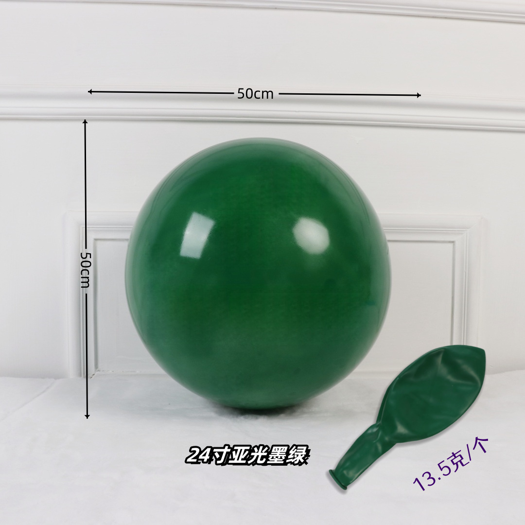 24 inches matt dark green