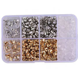 640pc 白K 金色 吸盘耳塞 圆柱耳堵配件 DIY手链项链饰品制作材料