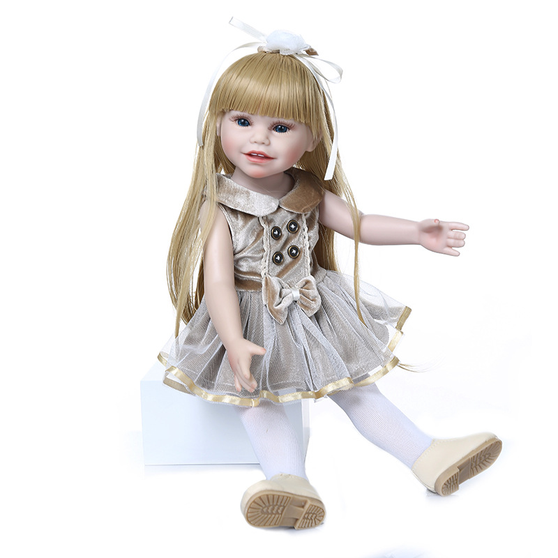 45cm American Girl Doll pegamento completo puede entrar en agua transfronteriza e-commerce suministro de una sola pieza de entrega
